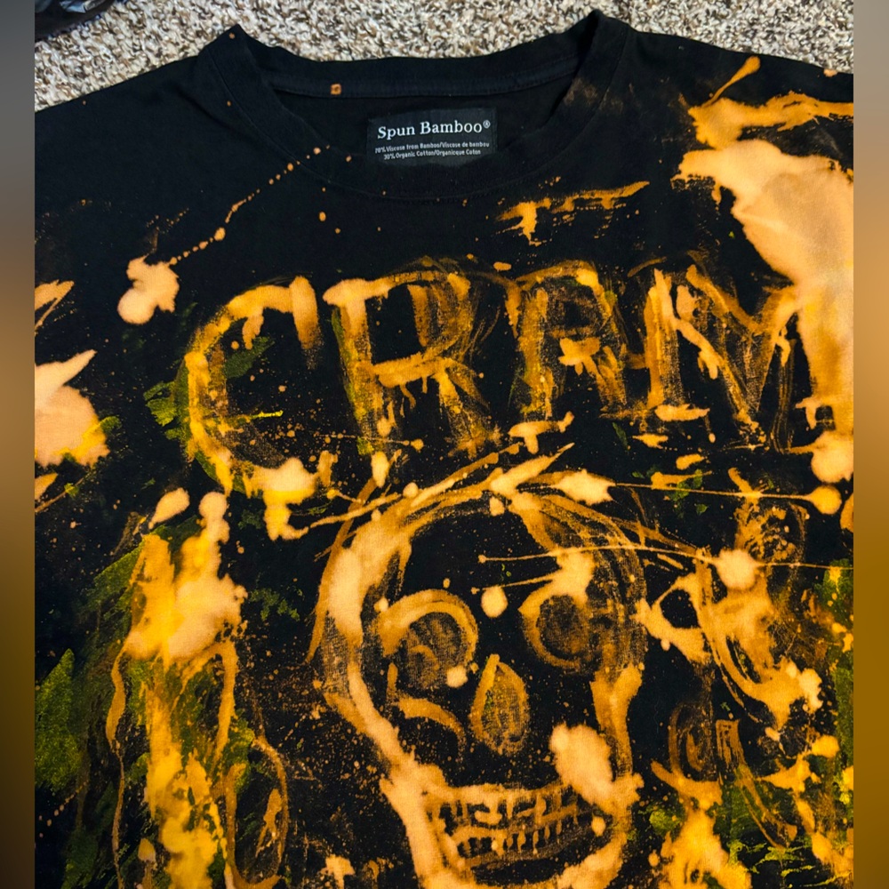 Spun Bamboo Bleach washed tee. Adult large unisex. - Picture 2 of 5